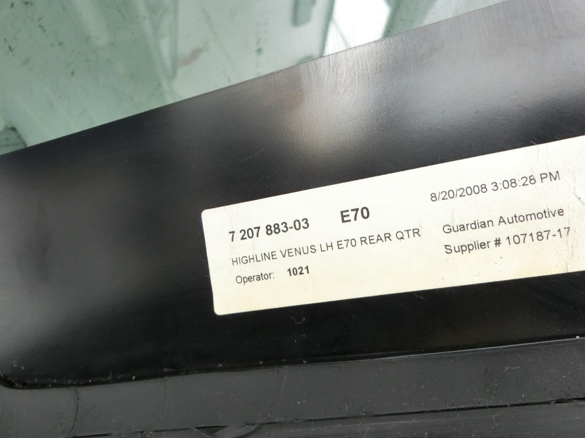 BMW X5 E70 07-10   Feste Seitenscheibe Scheibe Links Hinten Highline Venus Orig. getönt 7207885 51377207885 7207883 7207883-03
