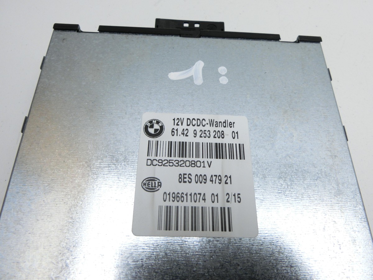 BMW X1 E84 X18D 09-12  Steuergerät ECU Modul SG 12V DCDC-Wandler Spannungsstabilisator 9253208 61429253208 61.42-9253208-01 8ES00947921