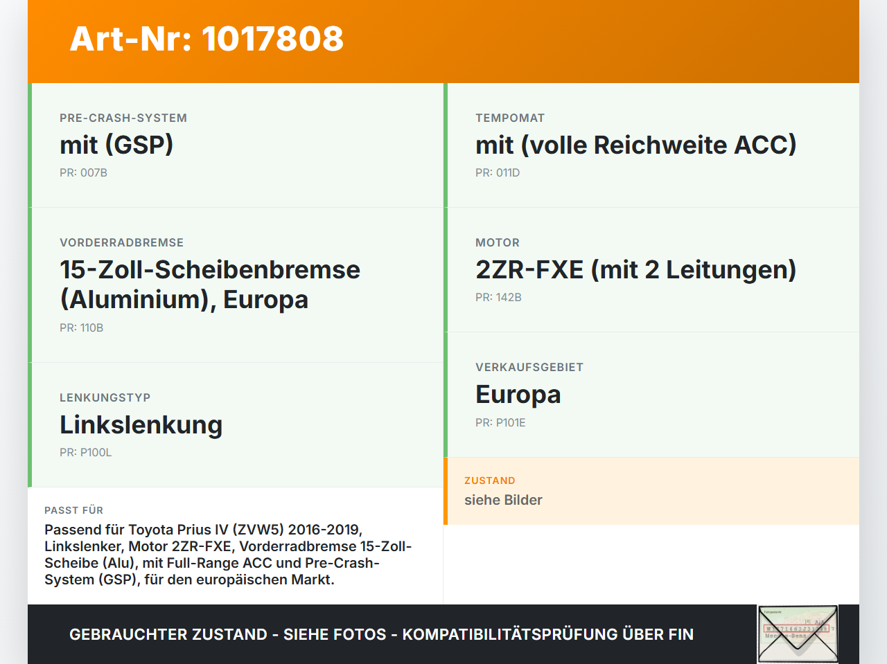 Toyota Prius IV ZVW5 16-19 Hauptbremszylinder Bremszylinder ABS BG-Pumpe Toyota Prius IV ZVW5 16-19 02.09.2016... Vorschau 3