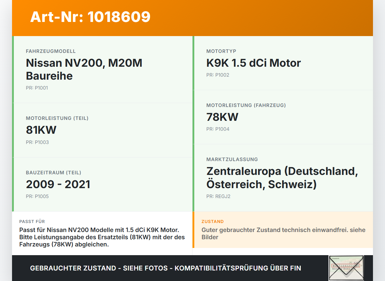 Nissan NV200 09-21 dCi 1,5 81KW Ladedruckbegrenzungsventil Magnetventil Nissan NV200 09-21 09.08.2012 1495600Q0H... Vorschau 3
