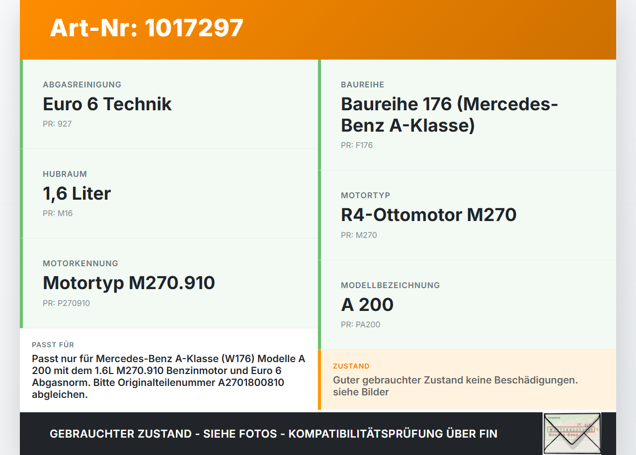 Mercedes W176 A200 12-15 1,6i 115KW 270.910 Ölfiltergehäuse Gehäuse Halter für Ölfilter Mercedes W176 A200 12-15... Vorschau 3