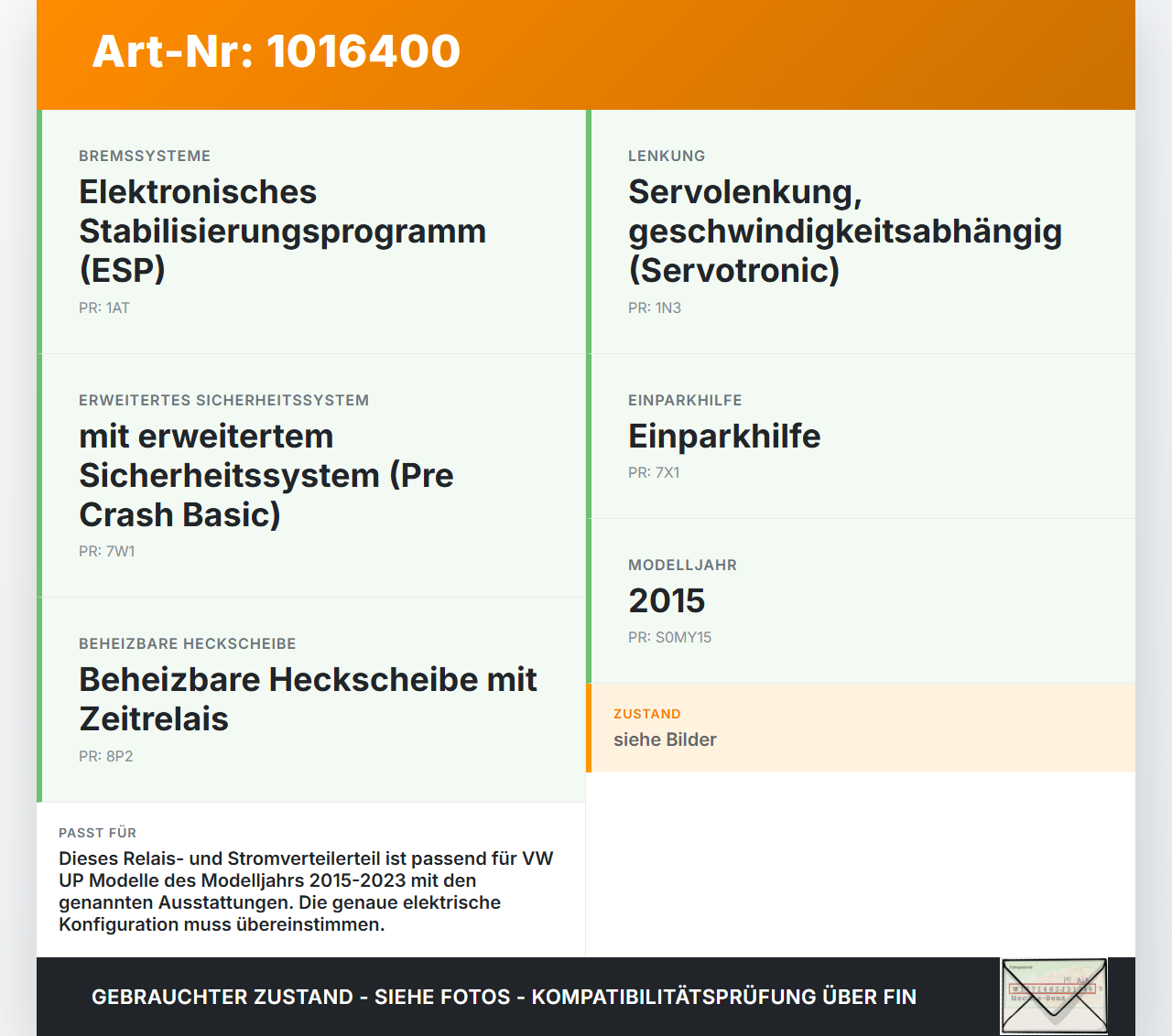 VW UP AA 15-23 Relais Stromverteiler Sicherungen Minus Klemmpunkt VW UP AA 15-23 15.01.2015 gebraucht Vorschau 3