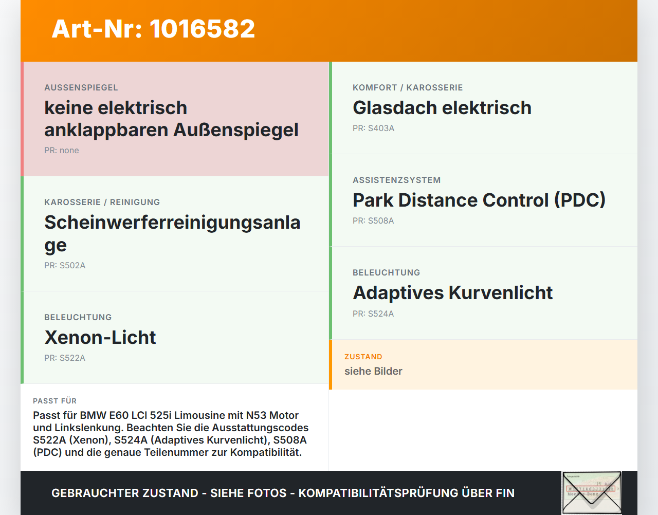 BMW E60 525i LCI 07-10 Steuergerät ECU Modul SG Karosseriesteuergerät E6xKBM BMW E60 525i LCI 07-10 06.10.2008... Vorschau 3