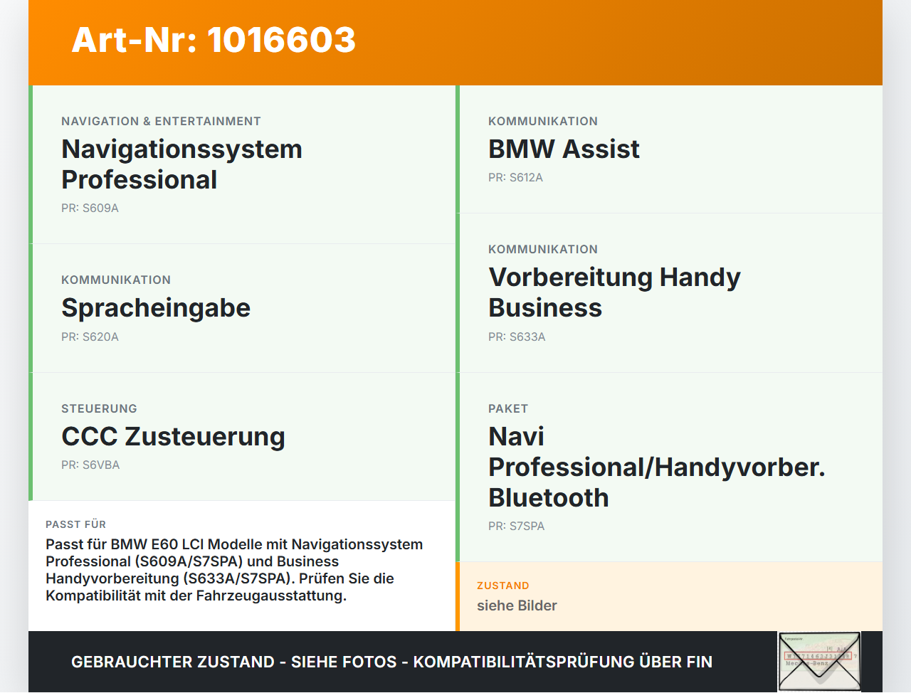 BMW E60 525i LCI 07-10 Bluetooth Steuergerät ECU Modul BMW E60 525i LCI 07-10 06.10.2008 9199976 9199976... Vorschau 3
