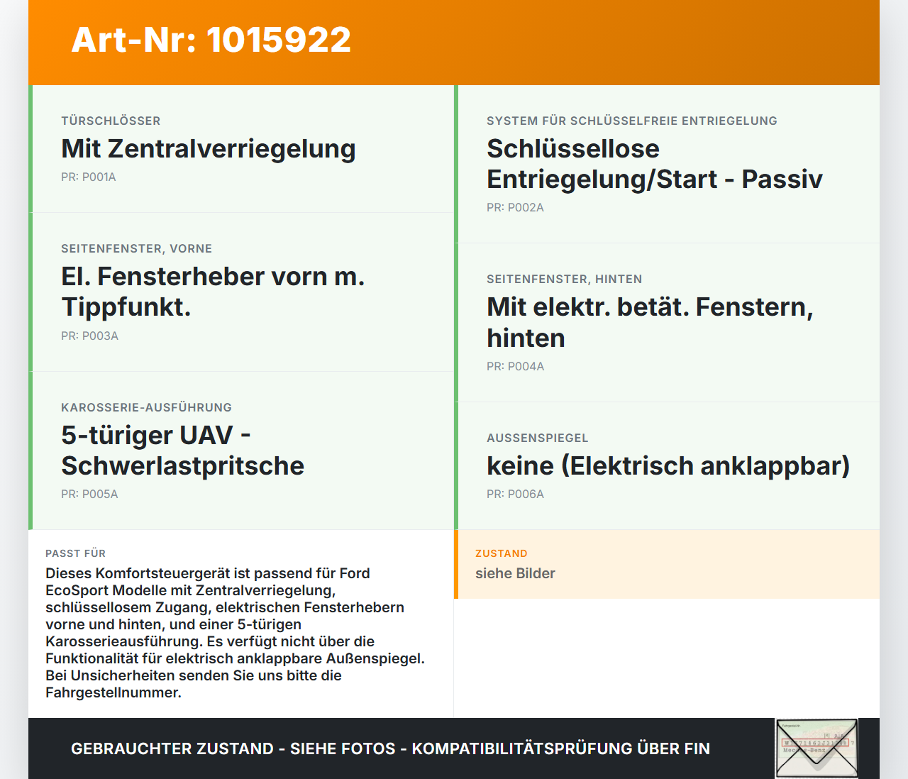 Ford EcoSport 12-22 Komfortsteuergerät Steuergerät Zentralverriegelung Ford EcoSport 12-22 14.10.2014... Vorschau 3