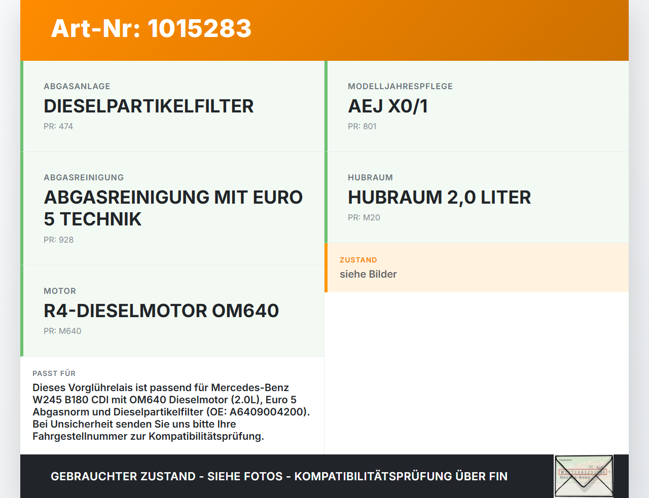 Mercedes W245 B180 08-11 CDI 2,0 80KW Relais Vorglührelais Glühanlage Glühzeit Steuergerät Mercedes W245 B180 08-11... Vorschau 3