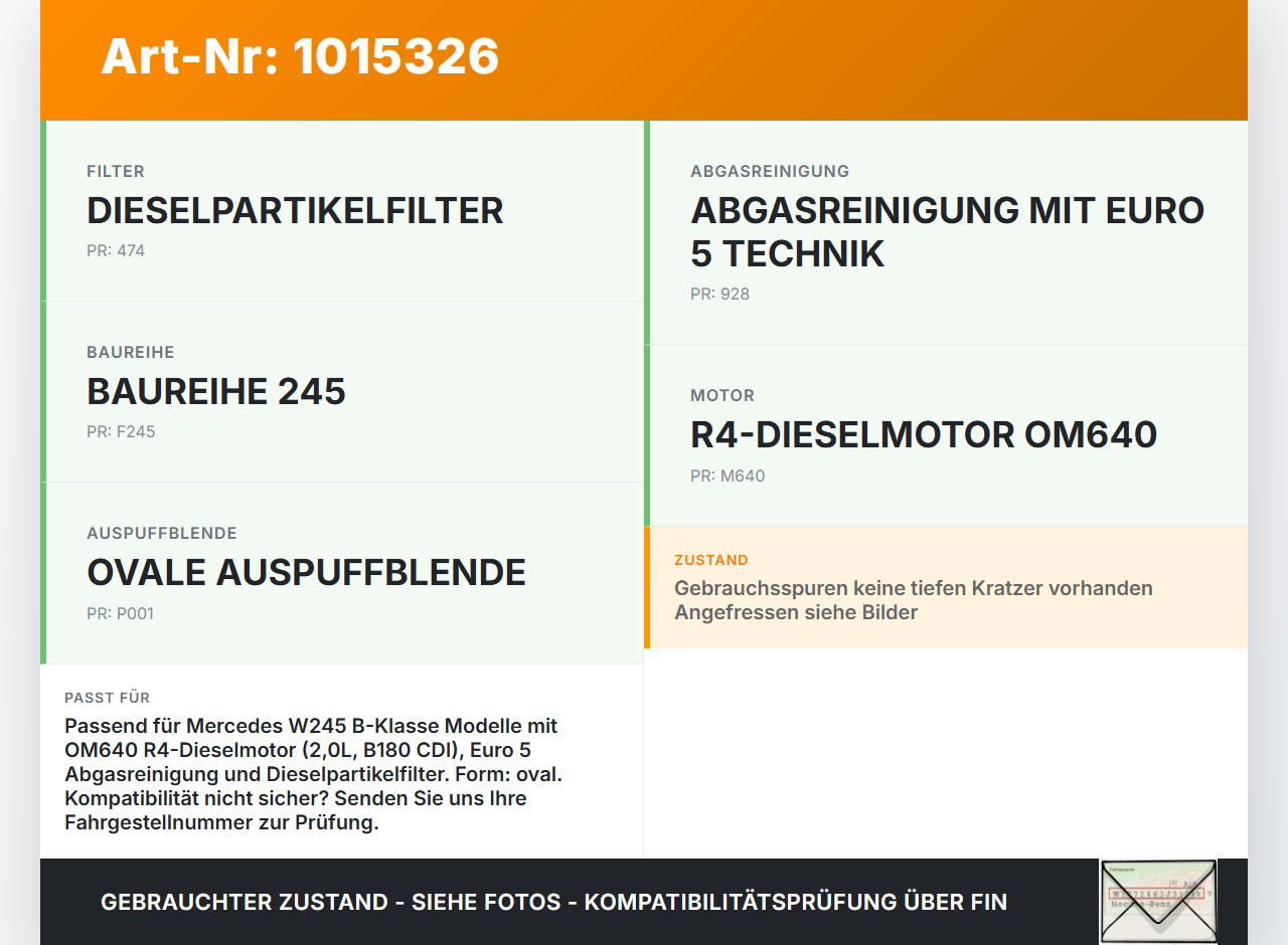 Mercedes W245 B180 08-11 CDI 2,0 80KW Auspuffblende Auspuff Endrohr Blende Oval Mercedes W245 B180 08-11 27.07.2011... Vorschau 3