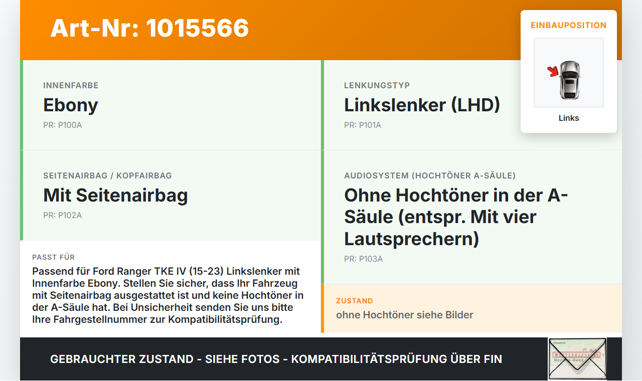 Ford Ranger TKE IV 15-23 Verkleidung für A-Säule Links innen Ford Ranger TKE IV 15-23 25.11.2021 gebraucht Vorschau 3
