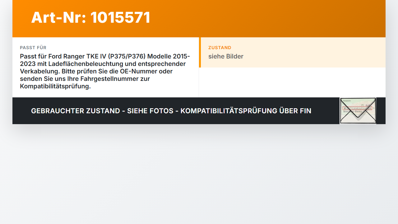 Ford Ranger TKE IV 15-23 Schalter Taster Ladeflächenbeleuchtung Ford Ranger TKE IV 15-23 25.11.2021 gebraucht Vorschau 3