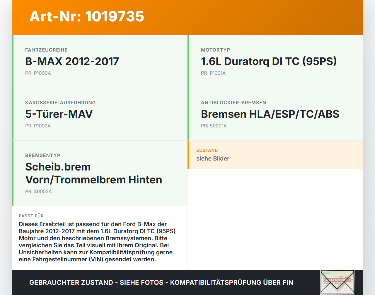 Ford B-Max 12-17 1,6 70KW Drehverschluss Kappe Einfüllstutzen für Bremsflüssigkeit Ford B-Max 12-17 21.03.2013... Vorschau 3