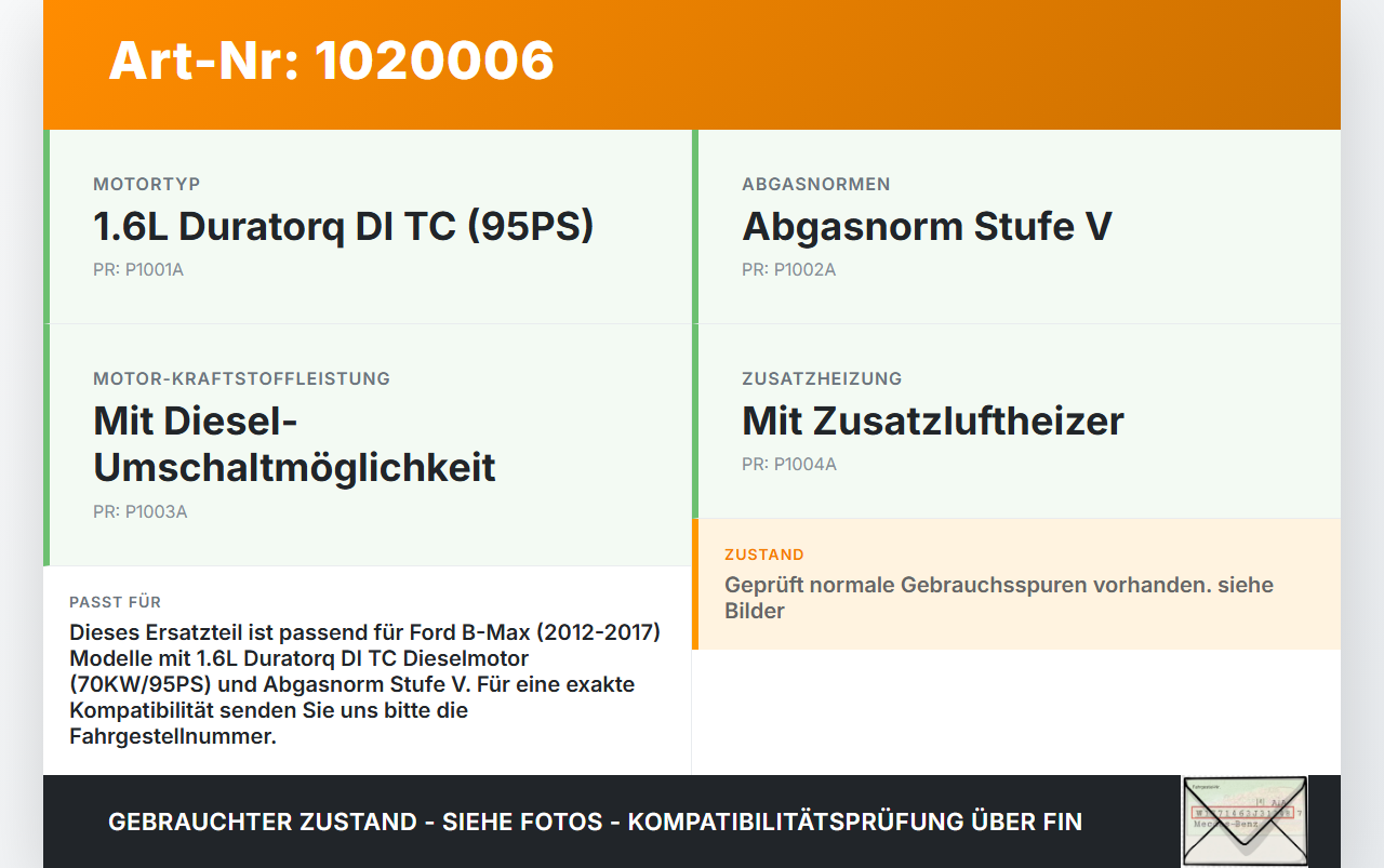 Ford B-Max 12-17 1,6 70KW Einspritzleiste Düsenstock für Einspritzanlage Ford B-Max 12-17 21.03.2013 9685297580-02... Vorschau 3