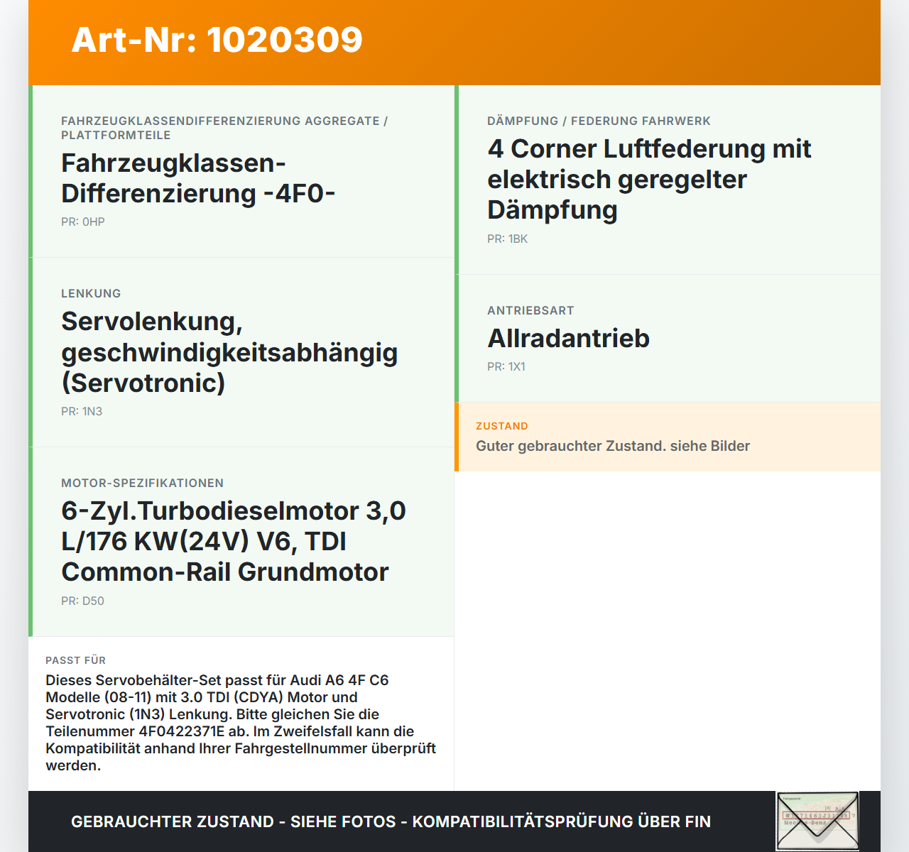 Audi A6 4F C6 08-11 Servo Behälter Servobehälter Servoleitung Audi A6 4F C6 08-11 10.03.2009 4F0422371E gebraucht Vorschau 3