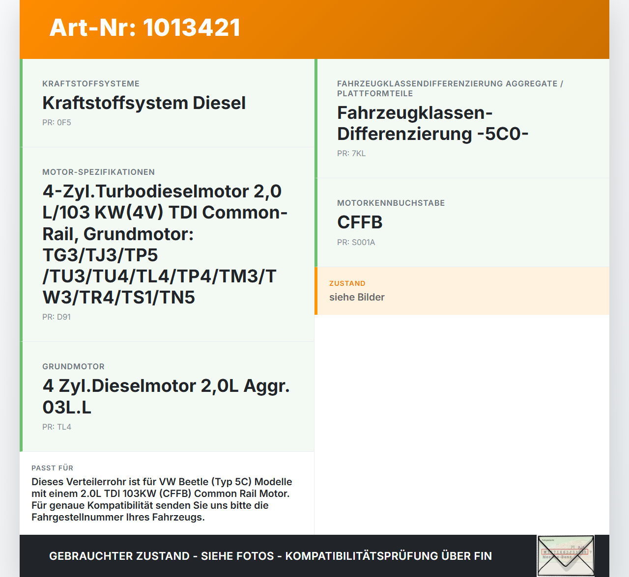 VW Beetle 5C 11-16 TDI 2,0 103KW Verteilerrohr für Hochdruck Verteiler VW Beetle 5C 11-16 12.02.2015 03L130089P... Vorschau 3