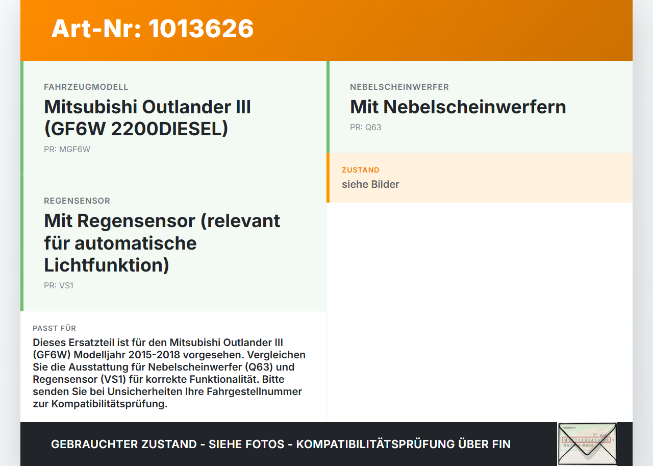 Mitsubishi Outlander III 12-15 Lenkstockschalter Lichtschalter Blinkerhebel Auto Mitsubishi Outlander III 12-15... Vorschau 3