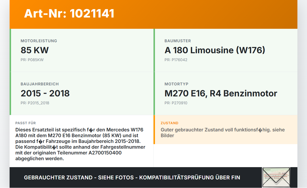 Mercedes W176 A180 15-18 1,6 85KW Platte Stirnplatte Gehäuse für Motor Motorblock Mercedes W176 A180 15-18... Vorschau 3