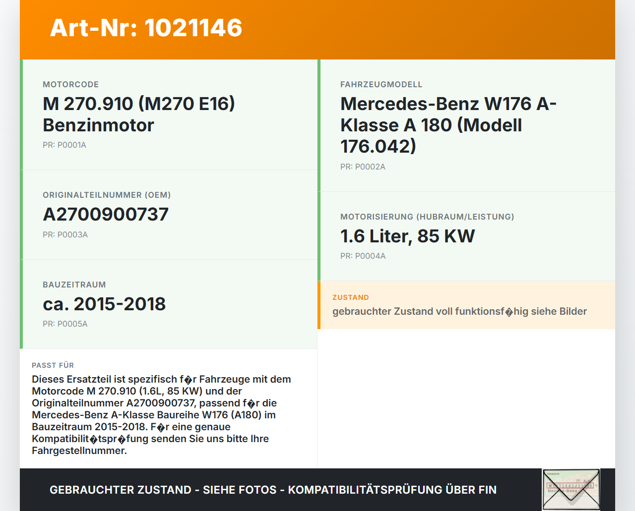 Mercedes W176 A180 15-18 1,6 85KW 270.910 Ansaugbrücke Ansaugkrümmer Mercedes W176 A180 15-18 19.10.2016... Vorschau 3