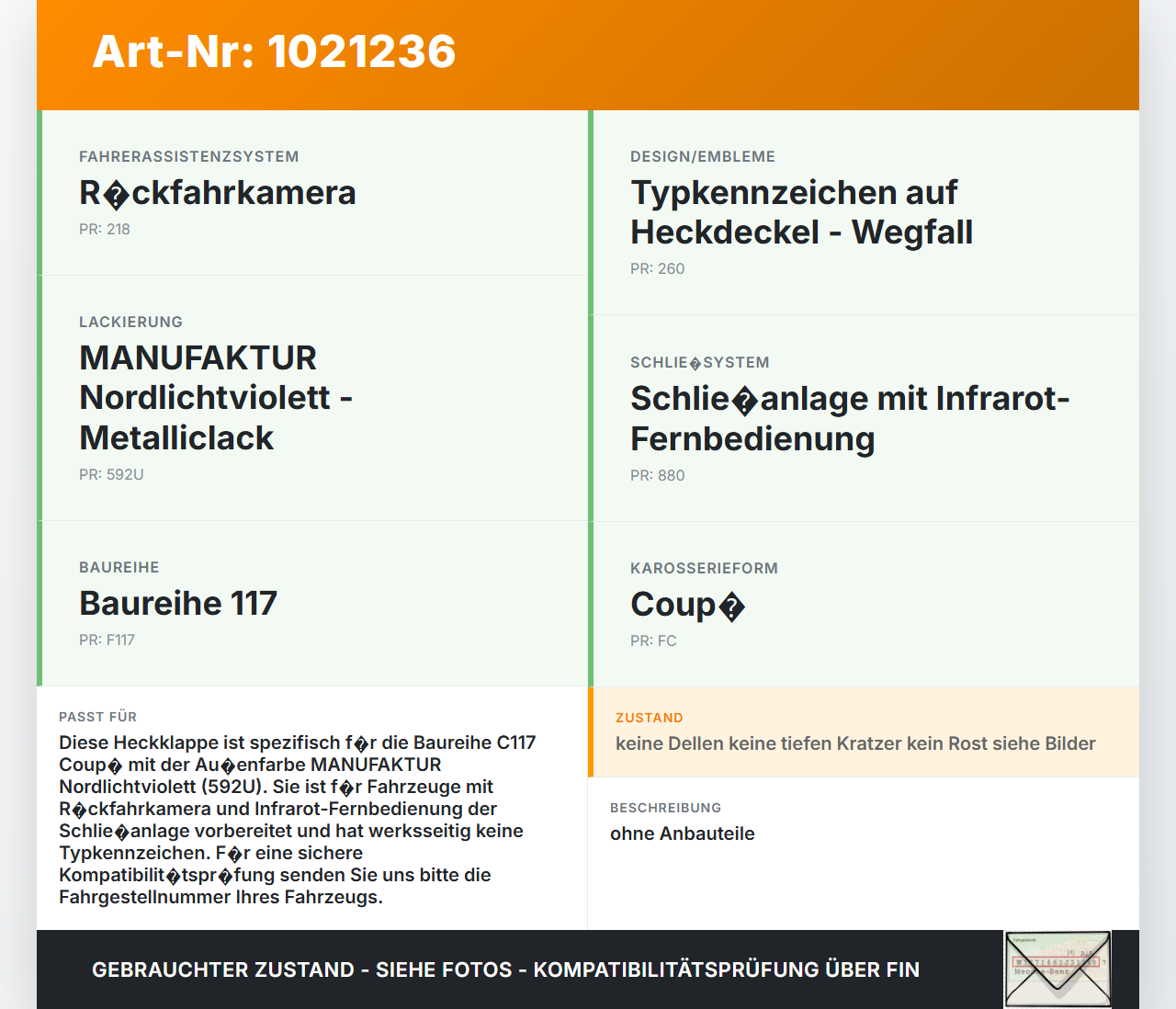 Mercedes CLA 250 C117 13-16 Coupe Heckklappe Kofferraumdeckel 592 Mercedes CLA 250 C117 13-16 24.06.2014... Vorschau 3