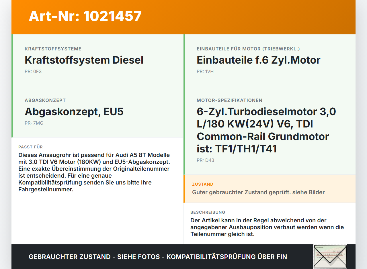 Audi A5 8T 11-16 TDI 3,0 180KW Ansaugrohr Ansaugrohr Pulsationsdämpfer Ansaugstutzen Audi A5 8T 11-16 04.04.2013... Vorschau 3