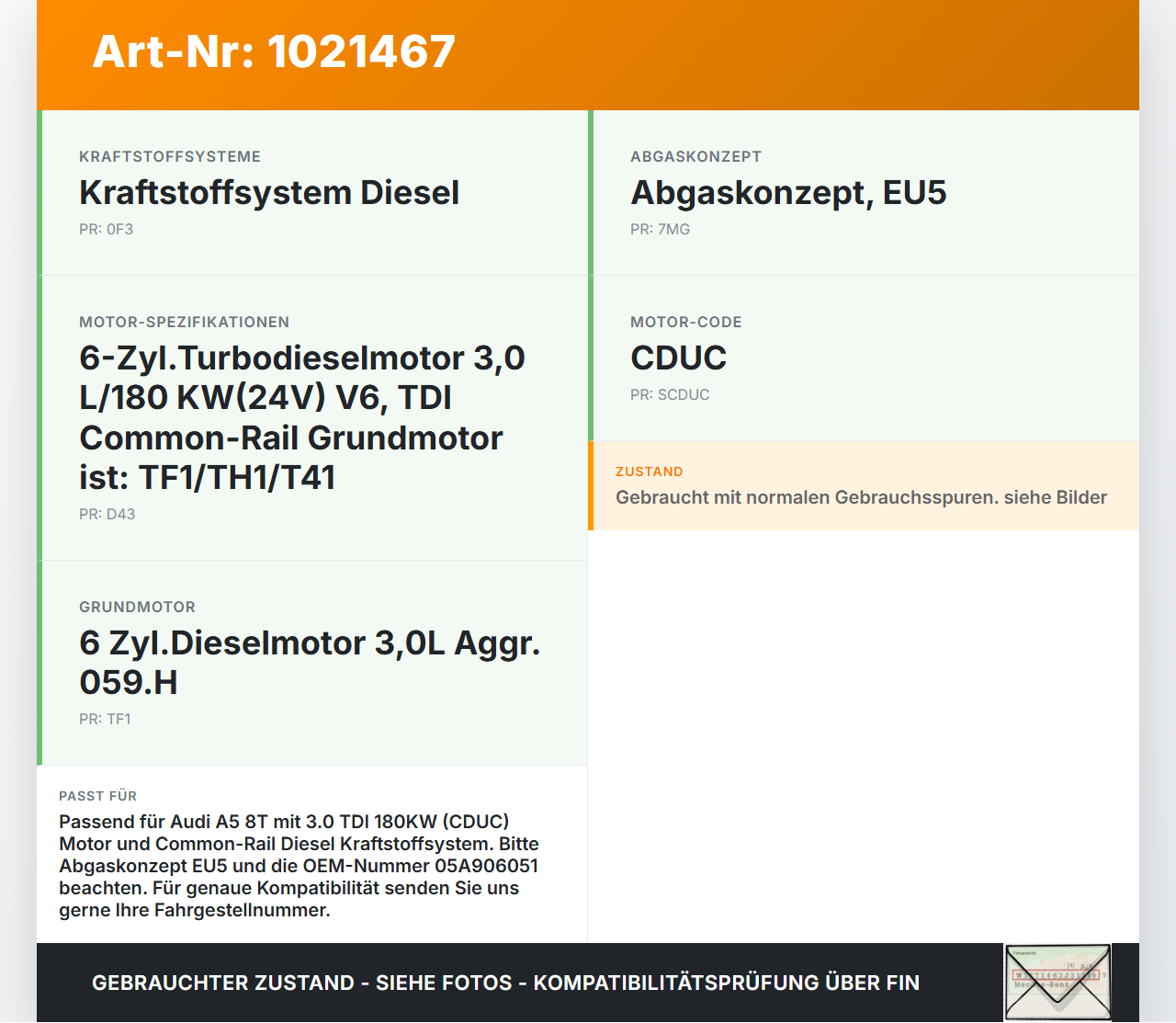 Audi A5 8T 11-16 TDI 3,0 180KW Railsensor Drucksensor Audi A5 8T 11-16 04.04.2013 05A906051 55PP28-01 1301663864... Vorschau 3