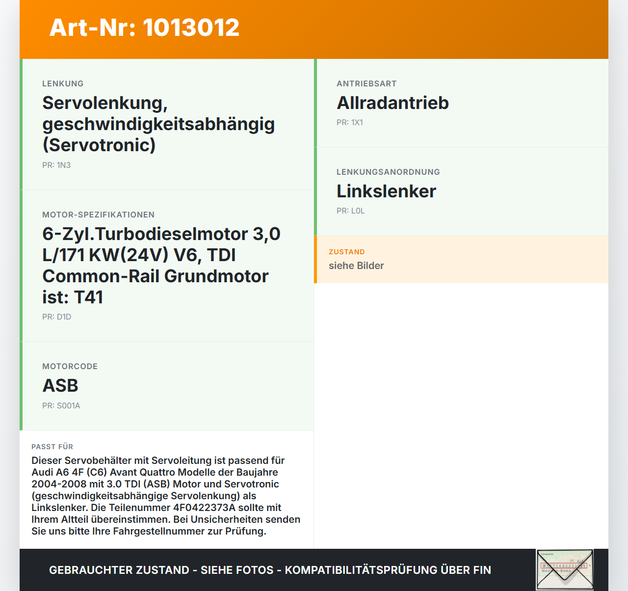 Audi A6 4F C6 qu 04-08 Servo Behälter Servobehälter Servoleitung Audi A6 4F C6 qu 04-08 05.04.2006 4F0422371E... Vorschau 3