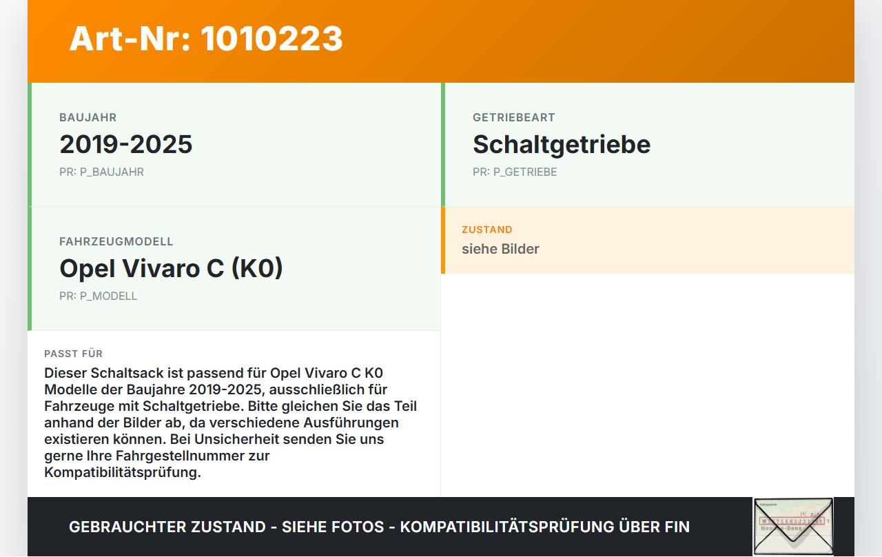 Opel Vivaro C K0 19-25 Schaltsack Schaltmanschette vom Schaltknauf Opel Vivaro C K0 19-25 19.08.2020 gebraucht Vorschau 3