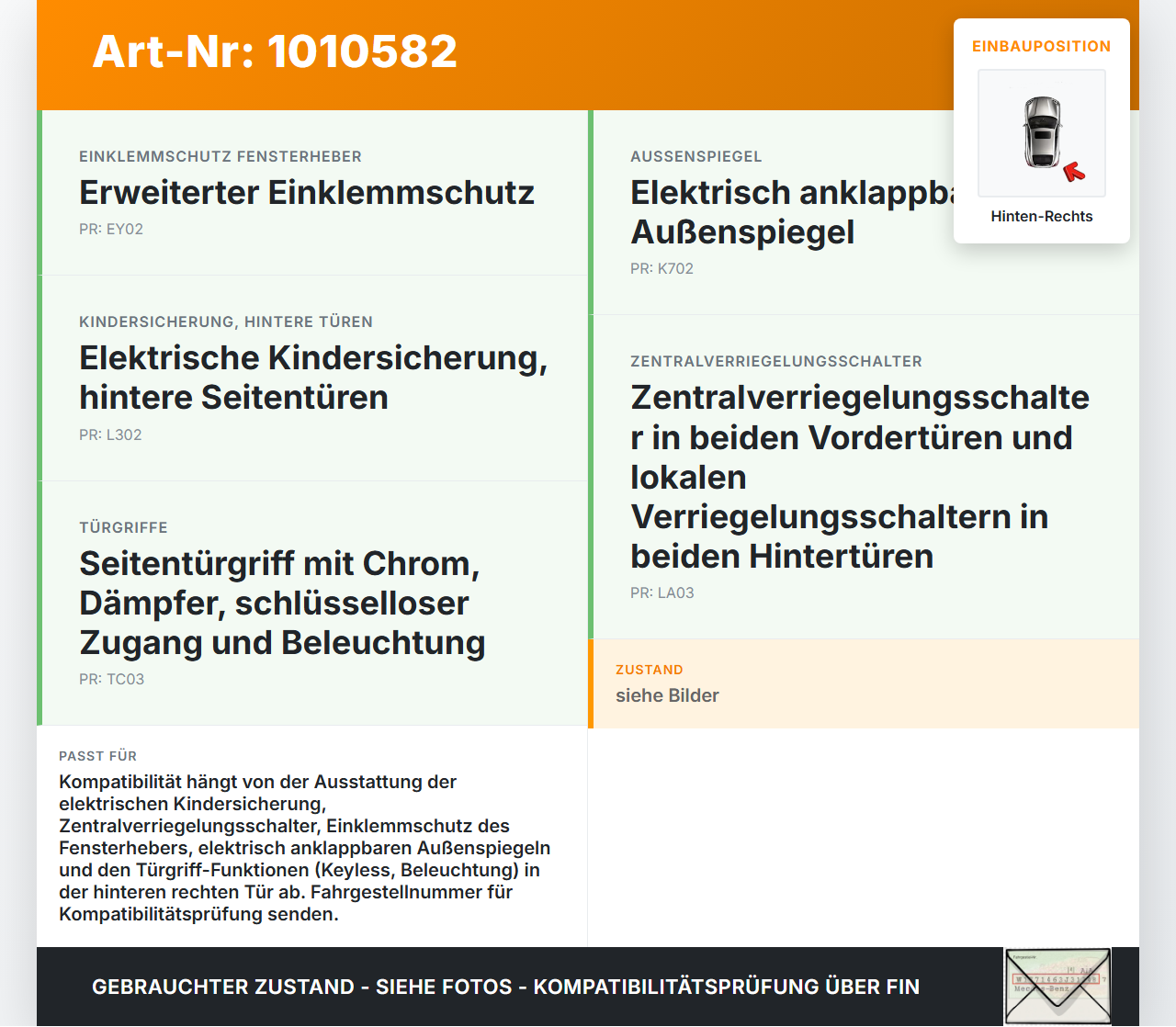 Volvo XC 90 XC90 II T6 Kabelbaum Leitungssatz für Tür und Fensterheber Hinten Rechts Volvo XC 90 XC90 II T6... Vorschau 3