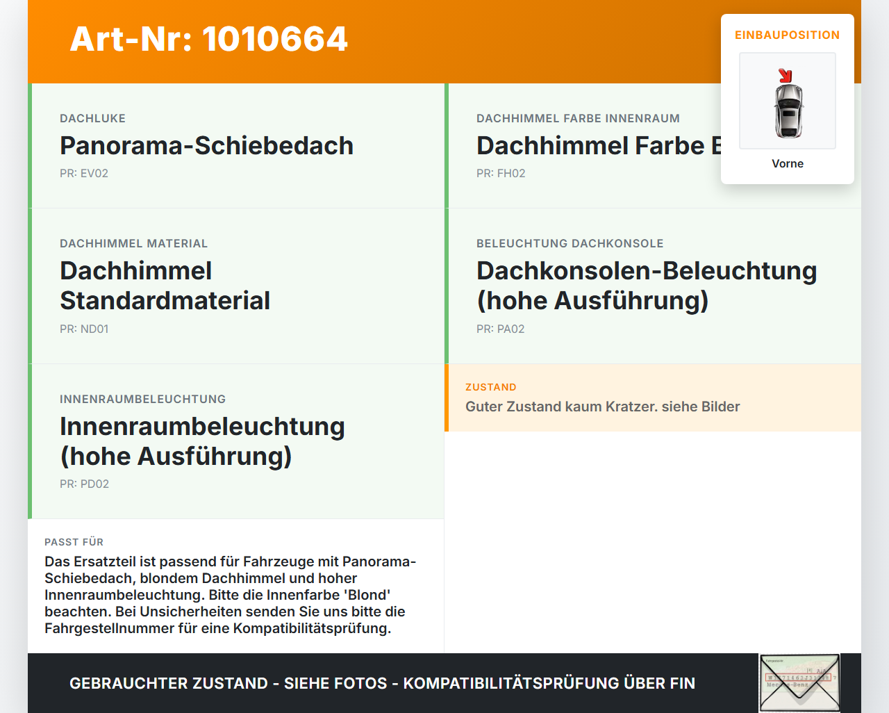 Volvo XC 90 XC90 II T6 Innenleuchte Innenraumleuchte Vorne Schiebedachschalter Volvo XC 90 XC90 II T6 02.11.2018... Vorschau 3