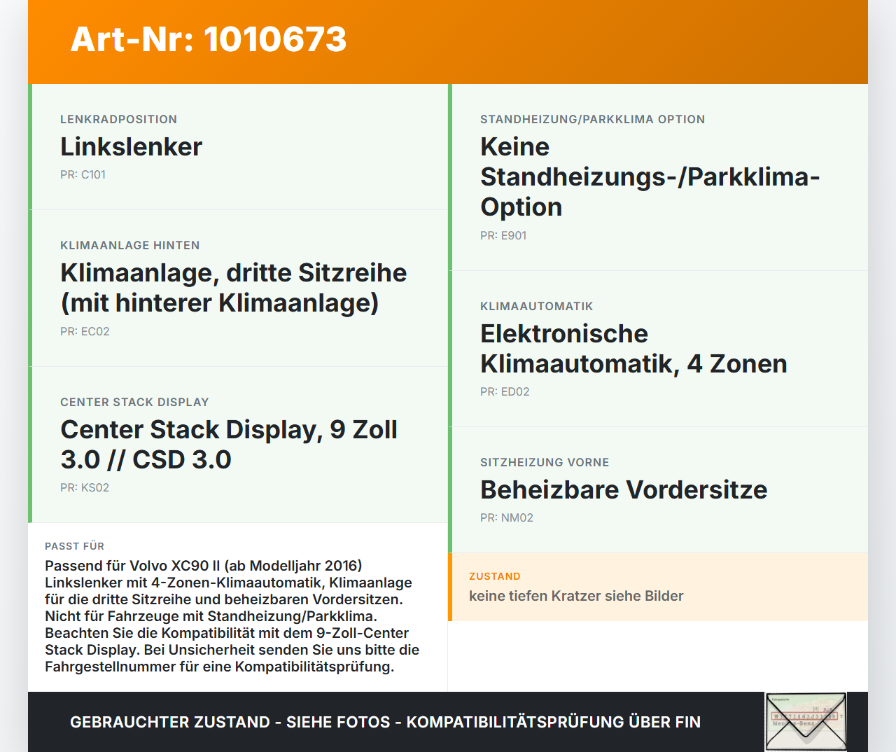 Volvo XC 90 XC90 II T6 Bedienteil Bedienelement Heizung Klimabedienteil Volvo XC 90 XC90 II T6 02.11.2018 P31346788... Vorschau 3