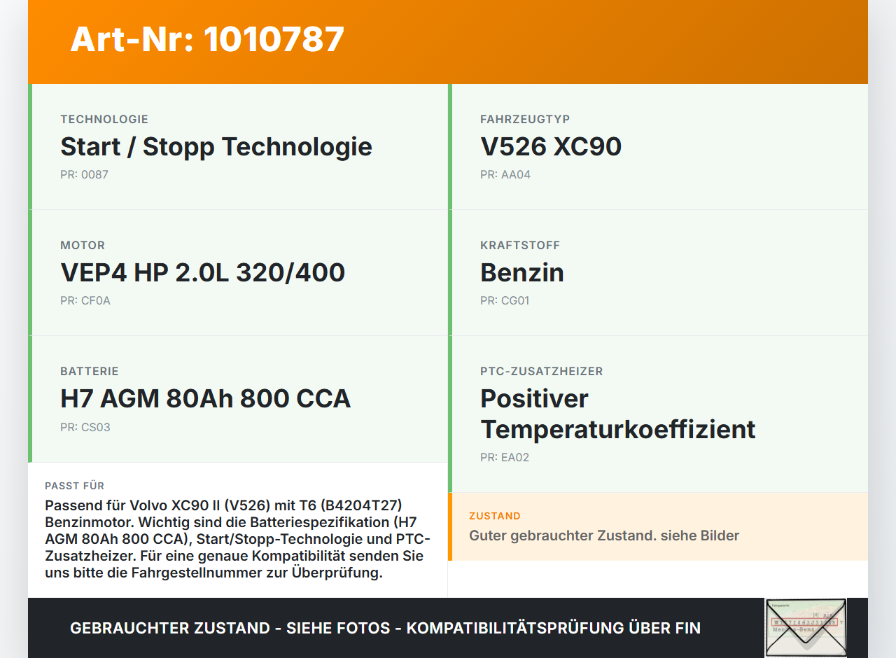 Volvo XC 90 XC90 II T6 Relais Sicherung Batterieklemmsicherung Volvo XC 90 XC90 II T6 02.11.2018 06930065Z-0 gebraucht Vorschau 3