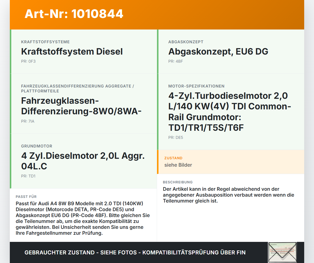 Audi A4 8W B9 19-24 TDI 2,0 140KW Ansaugrohr Ladeluftschlauch Luftschlauch Pos.1 Audi A4 8W B9 19-24 24.10.2019... Vorschau 3