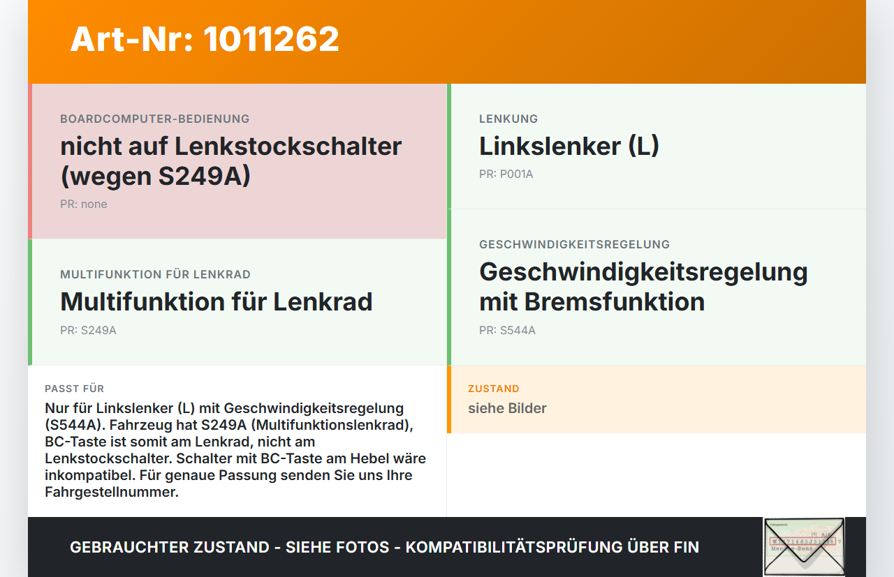 BMW X1 E84 X18D 09-12 Lenkstockschalter Blinkerschalter Blinkerhebel BC BMW X1 E84 X18D 09-12 21.06.2010 01108170... Vorschau 3