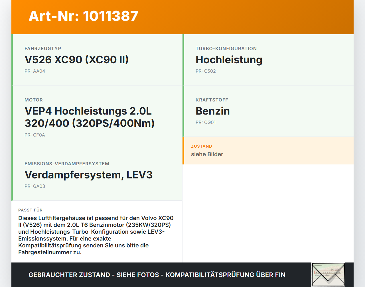 Volvo XC 90 XC90 II T6 T6 2,0 235KW Luftfilterkasten Luftfiltergehäuse Airbox Volvo XC 90 XC90 II T6 02.11.2018... Vorschau 3
