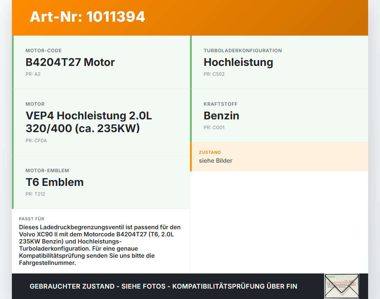 Volvo XC 90 XC90 II T6 T6 2,0 235KW Ladedruckbegrenzungsventil Magnetventil Volvo XC 90 XC90 II T6 02.11.2018... Vorschau 3