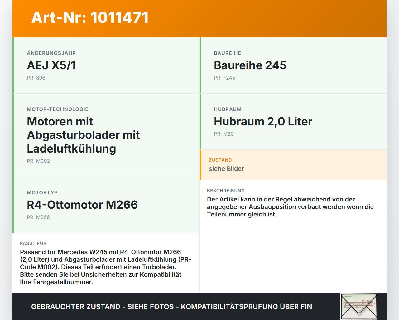 Mercedes W245 B200 05-08 2,0 100KW Ansaugrohr Ladeluftschlauch Luftschlauch Pos.3 Mercedes W245 B200 05-08... Vorschau 3
