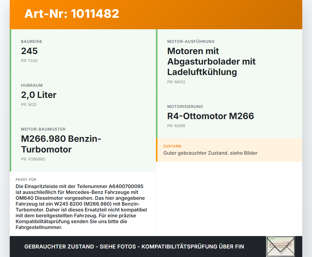 Mercedes W245 B200 05-08 2,0 100KW Einspritzleiste Düsenstock für Einspritzanlage Mercedes W245 B200 05-08... Vorschau 3