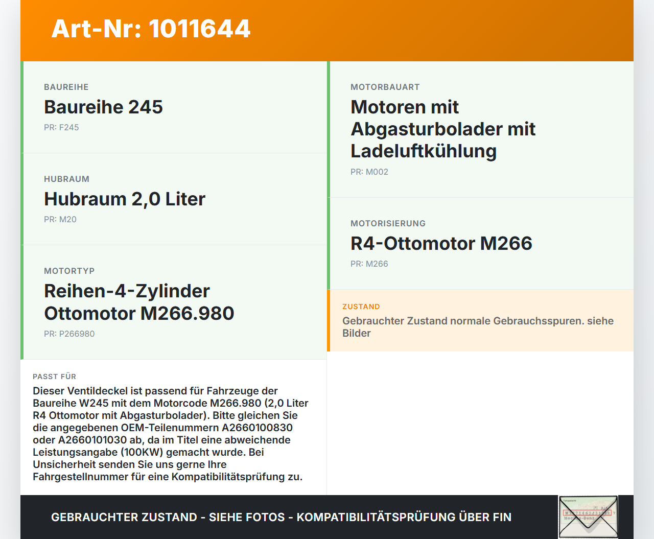 Mercedes W245 B200 05-08 2,0 100KW 266.980 Ventildeckel Zylinderkopfhaube Mercedes W245 B200 05-08 17.03.2006... Vorschau 3