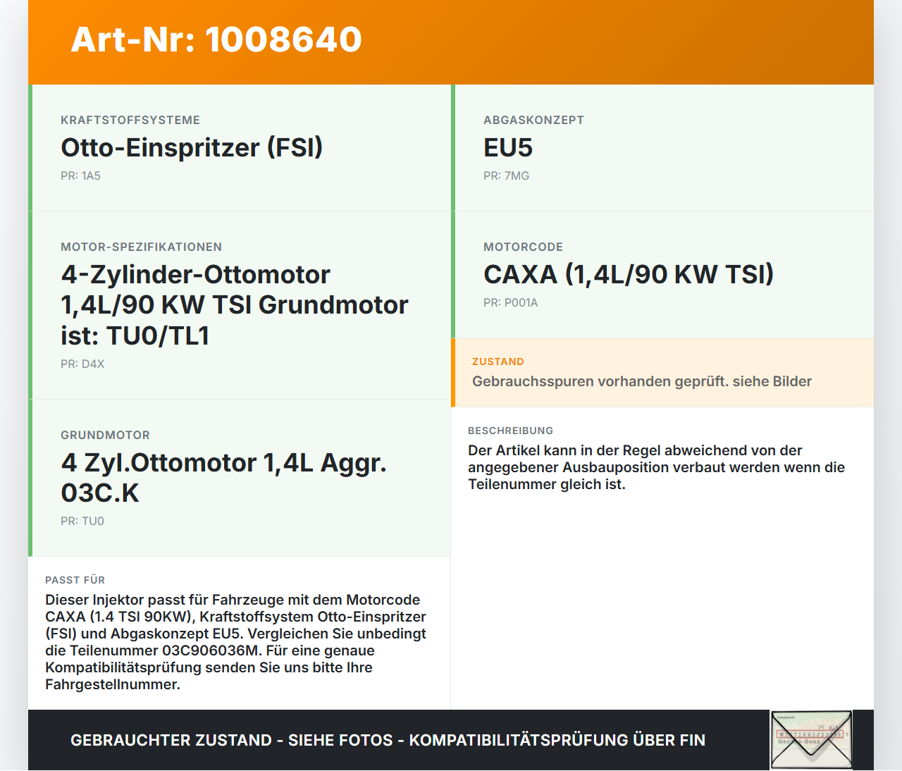 Skoda Octavia 1Z II 09-13 TSI 1,4 90KW Injektor Einspritzdüse Einspritzventil 3 Skoda Octavia 1Z II 09-13... Vorschau 3