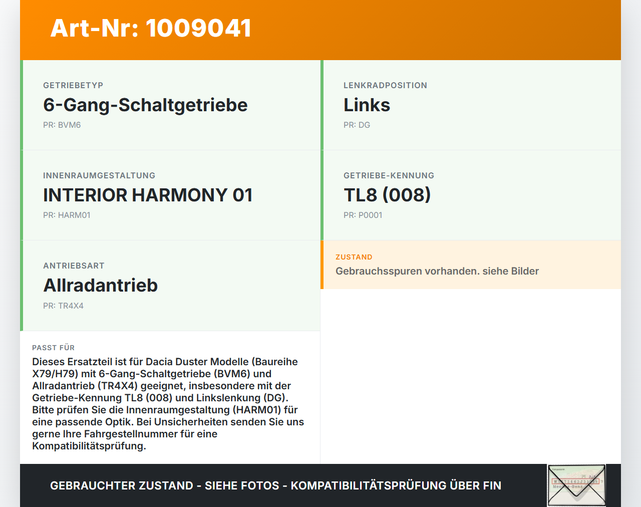 Dacia Duster 4x4 HS 10-18 1,6i 84KW Schaltkulisse Schalthebel Dacia Duster 4x4 HS 10-18 25.08.2016 gebraucht Vorschau 3