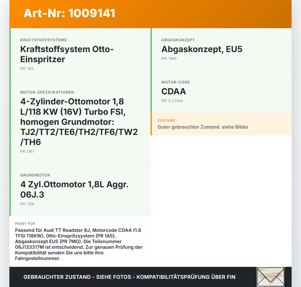Audi TT Roadster 8J 8J9 10-14 TFSI 1,8 118KW Einspritzleiste Düsenstock Einspritzanlage Audi TT Roadster 8J 8J9... Vorschau 3