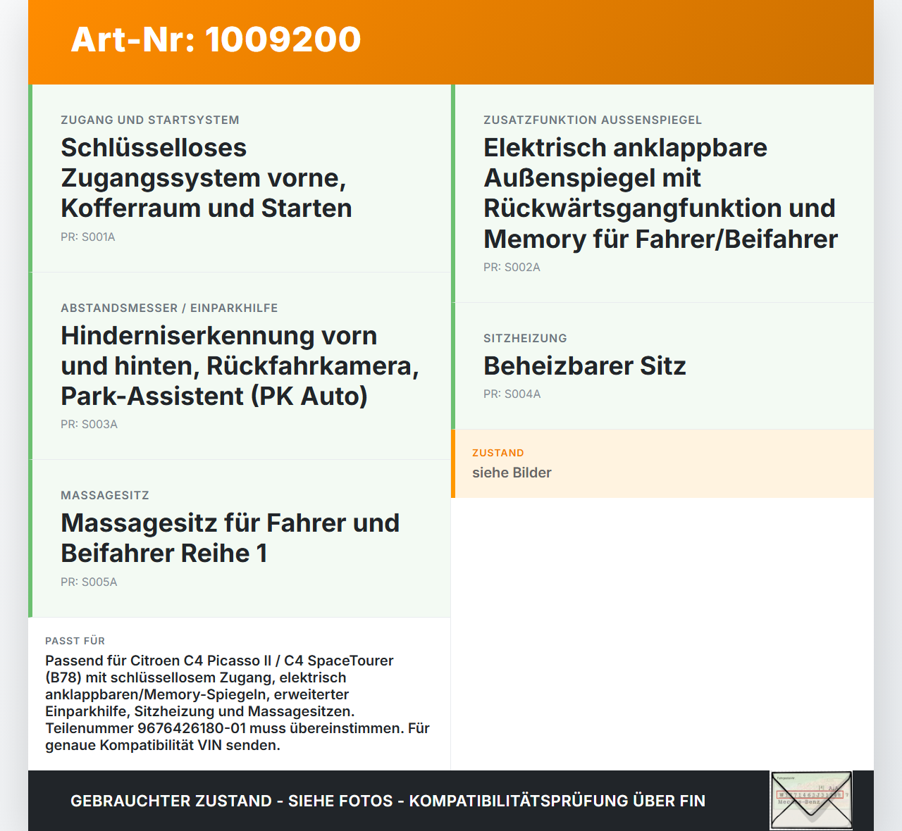 Citroen C4 Picasso II 13-22 Steuergerät Komfort SG BMCC A CEM 00 Citroen C4 Picasso II 13-22 08.10.2014... Vorschau 3
