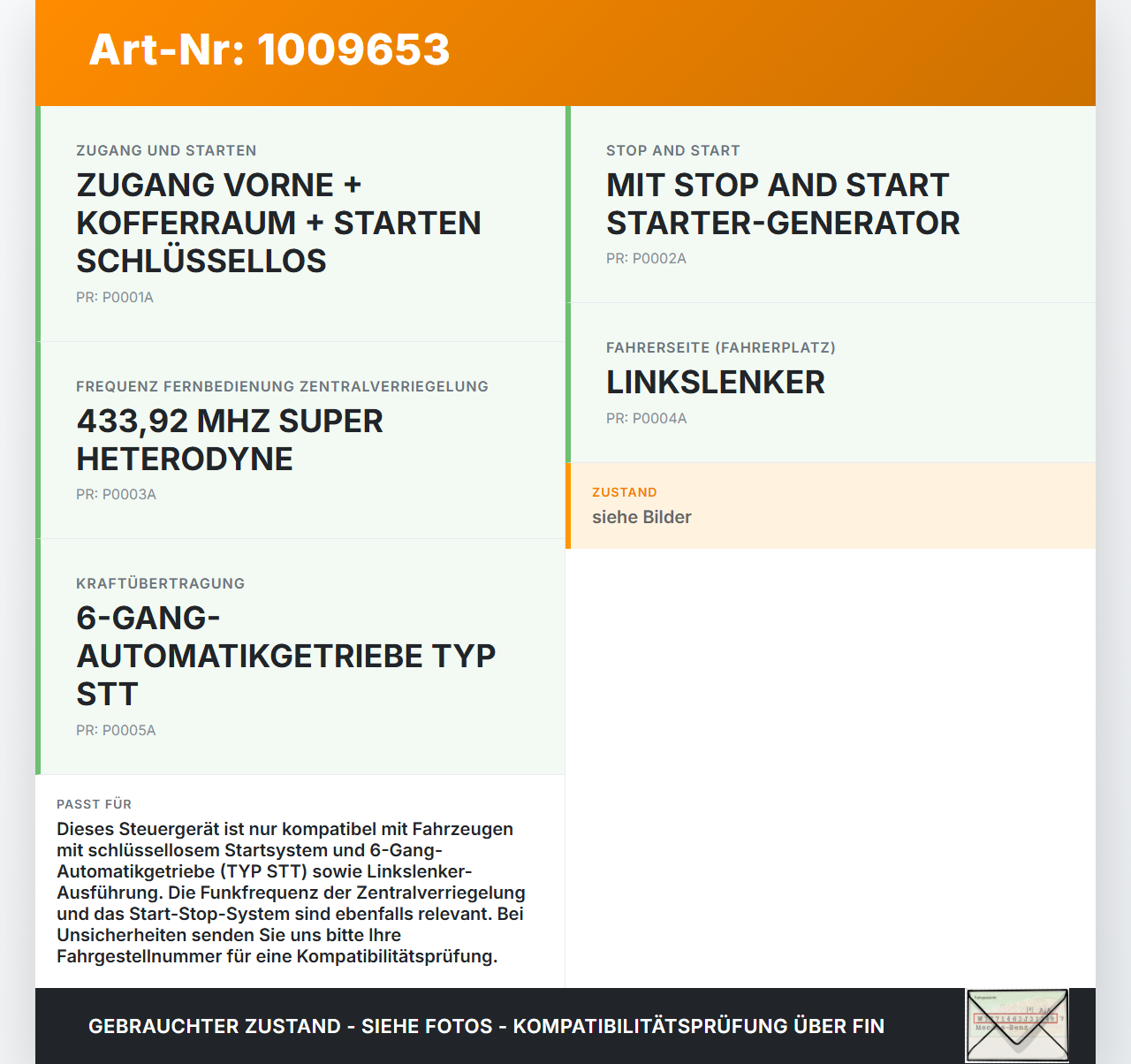 Citroen C4 Picasso II 13-22 Steuergerät ECU Modul Zündschloss SG Citroen C4 Picasso II 13-22 08.10.2014 9800630080... Vorschau 3