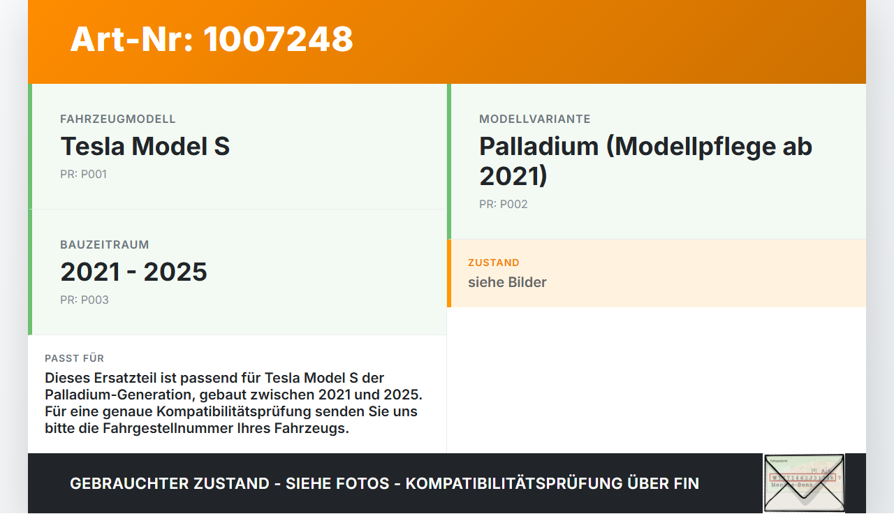 Tesla Model S Palladium 21-25 Abschleppöse Abschlepphaken Tesla Model S Palladium 21-25 30.07.2024 1077570-00-D... Vorschau 3