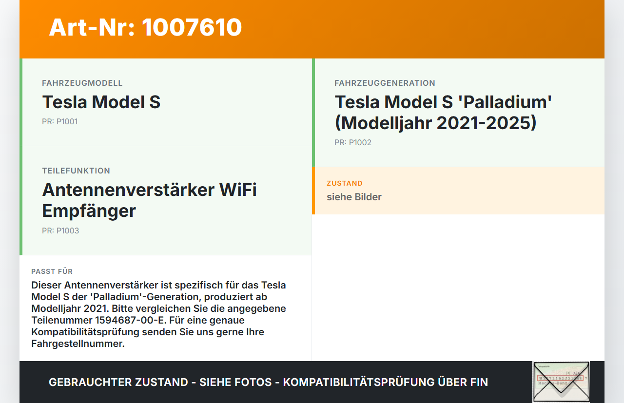 Tesla Model S Palladium 21-25 Antennenverstärker WiFi Empfänger Tesla Model S Palladium 21-25 30.07.2024... Vorschau 3