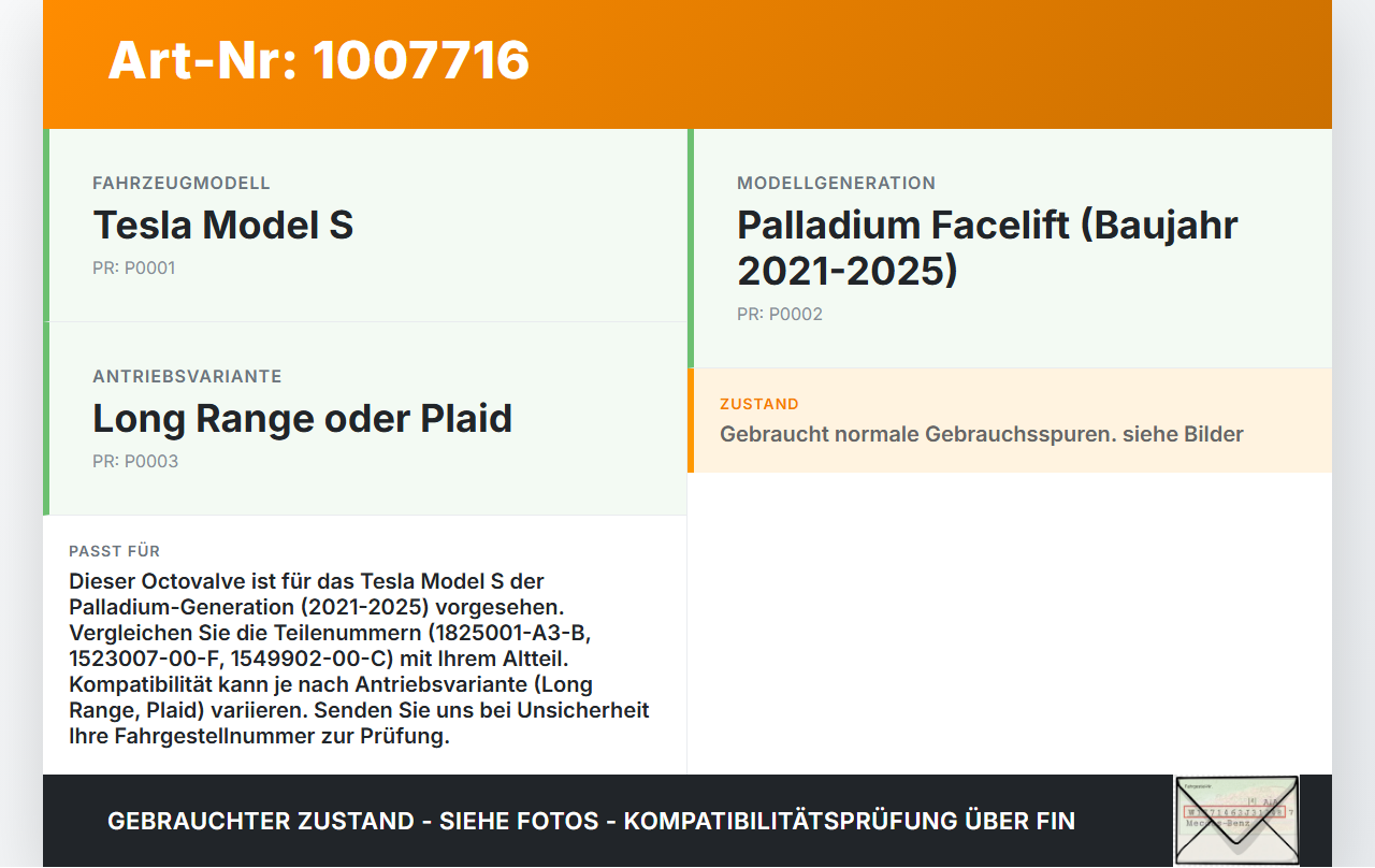 Tesla Model S Palladium 21-25 Kühl- Heizkreislaufverteiler Octovalve Wärmetauscher Steuerventile Tesla Model S... Vorschau 3