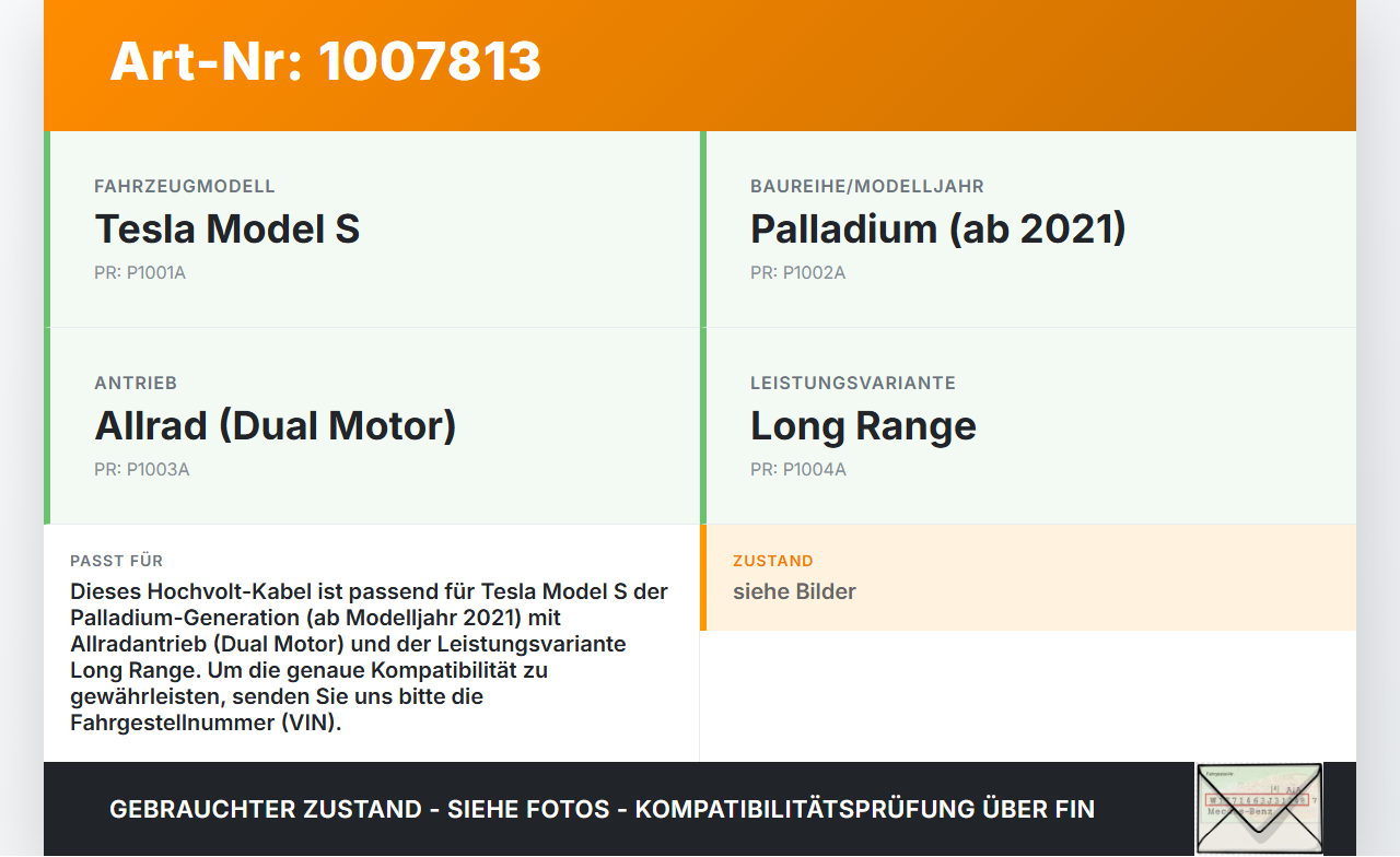 Tesla Model S Palladium 21-25 Hochvolt Kabel HV Kabelbaum Leitung Tesla Model S Palladium 21-25 30.07.2024... Vorschau 3