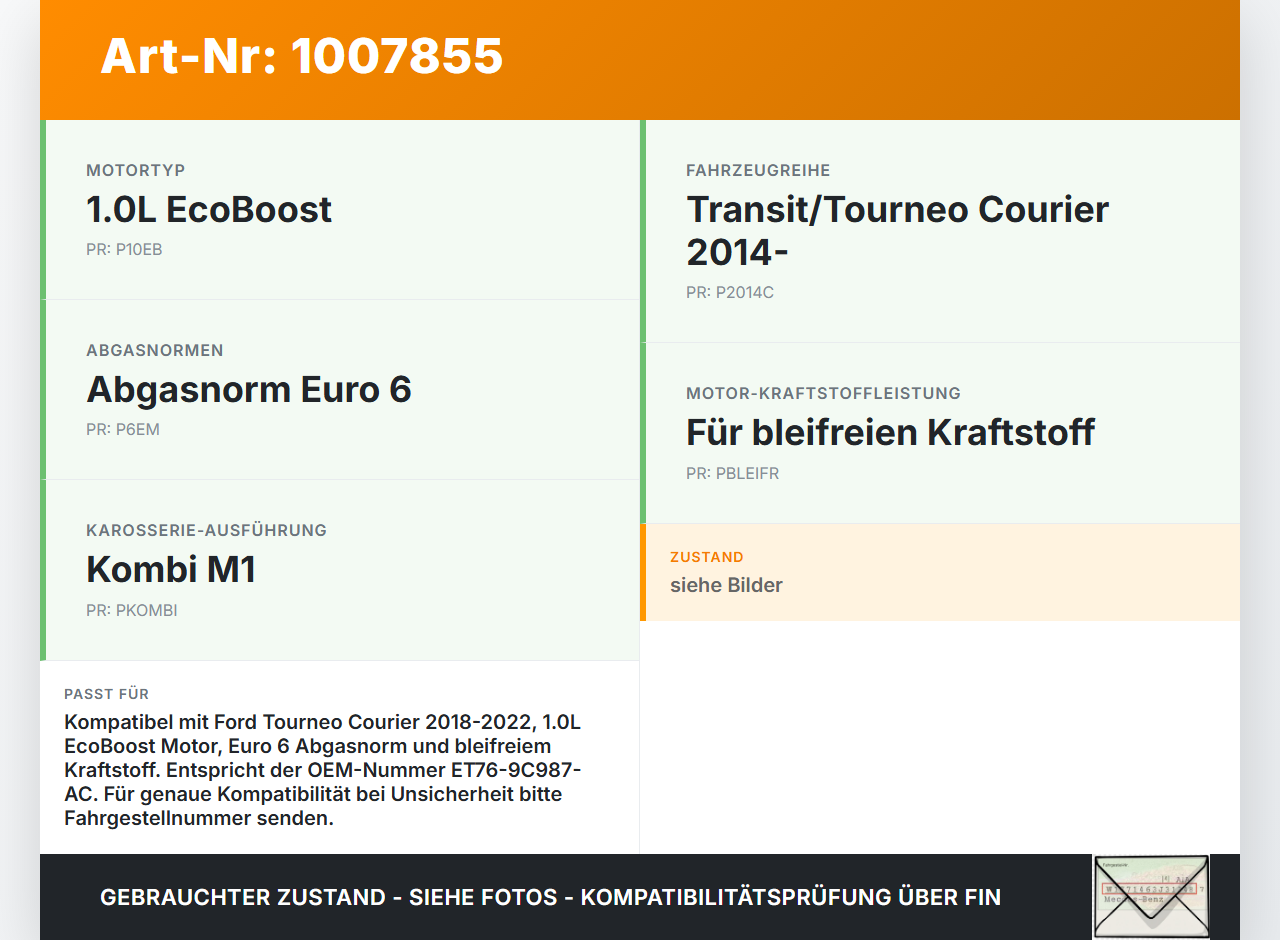 Ford Tourneo Courier 18-22 1,0 74KW Tankentlüftungsventil Ventil Ford Tourneo Courier 18-22 30.12.2017... Vorschau 3