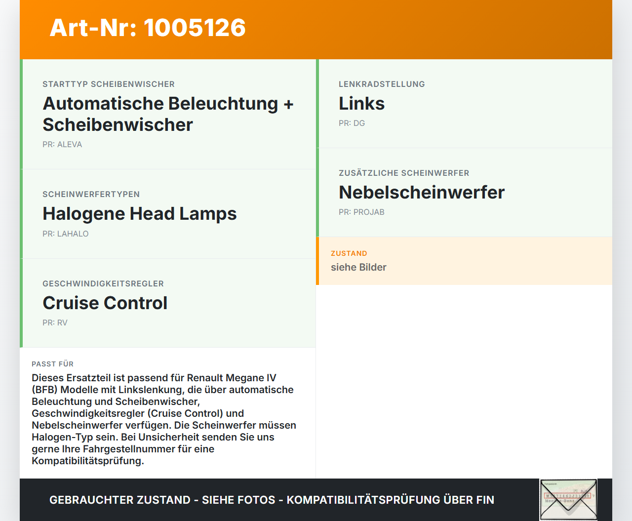Renault Megane IV 4 16-21 Lenkstockschalter Blinker Wischer Kombischalter Renault Megane IV 4 16-21 10.12.2018... Vorschau 3