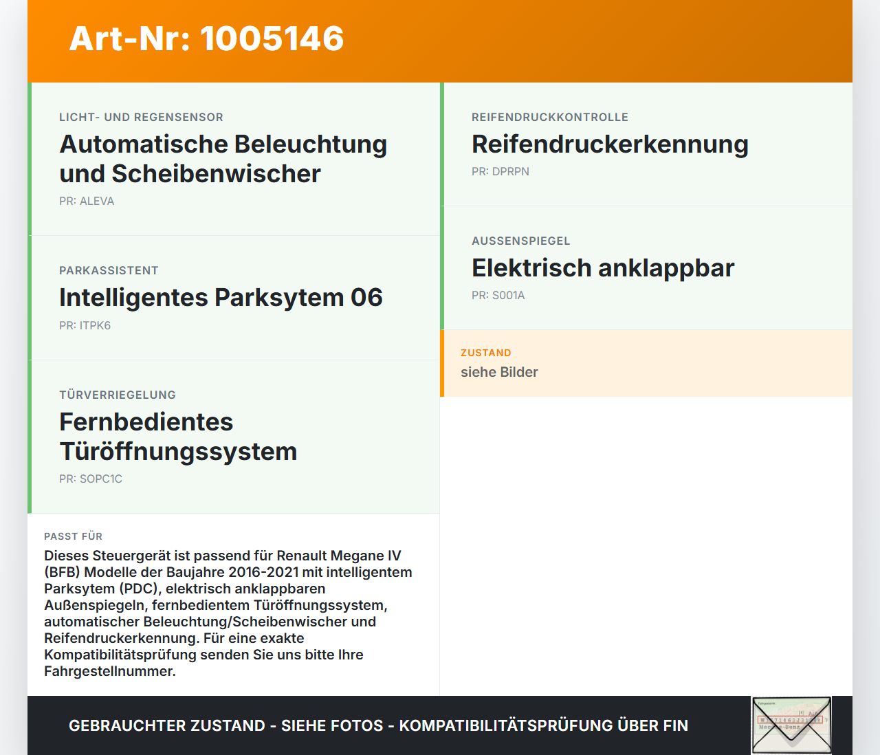 Renault Megane IV 4 16-21 SG Steuergerät für Karosserie MS BCM C1 VAC Renault Megane IV 4 16-21 10.12.2018... Vorschau 3