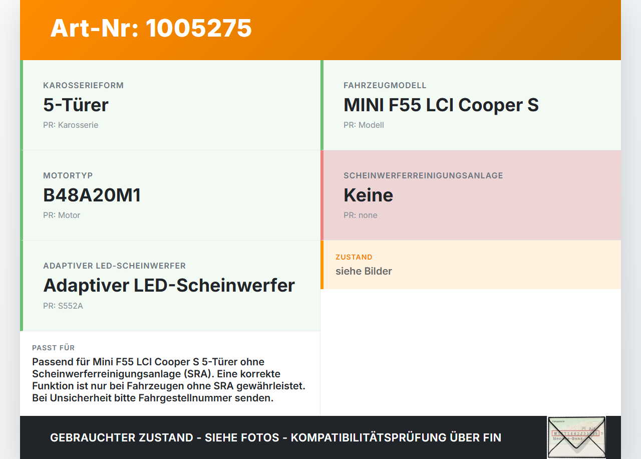 Mini Cooper S F55 LCI 18-21 Waschwasserpumpe Waschpumpe Mini Cooper S F55 LCI 18-21 01.07.2021 67127388349 7388349... Vorschau 3