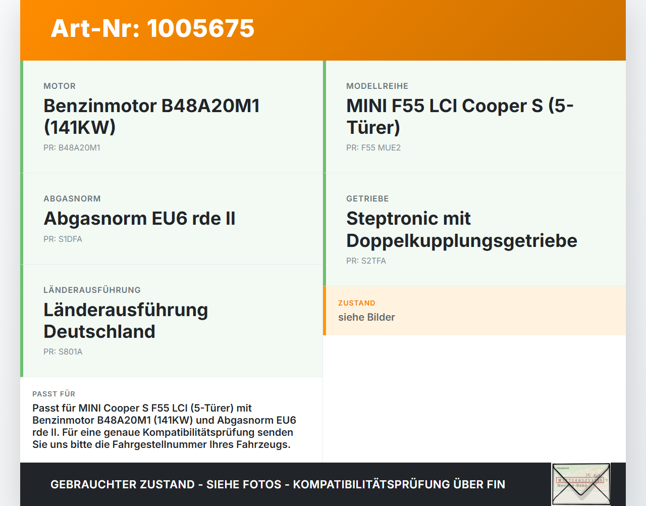 Mini Cooper S F55 LCI 18-21 2,0 141KW Kraftstoffpumpe Kraftstoff Förderpumpe Tankgeber Mini Cooper S F55 LCI 18-21... Vorschau 3